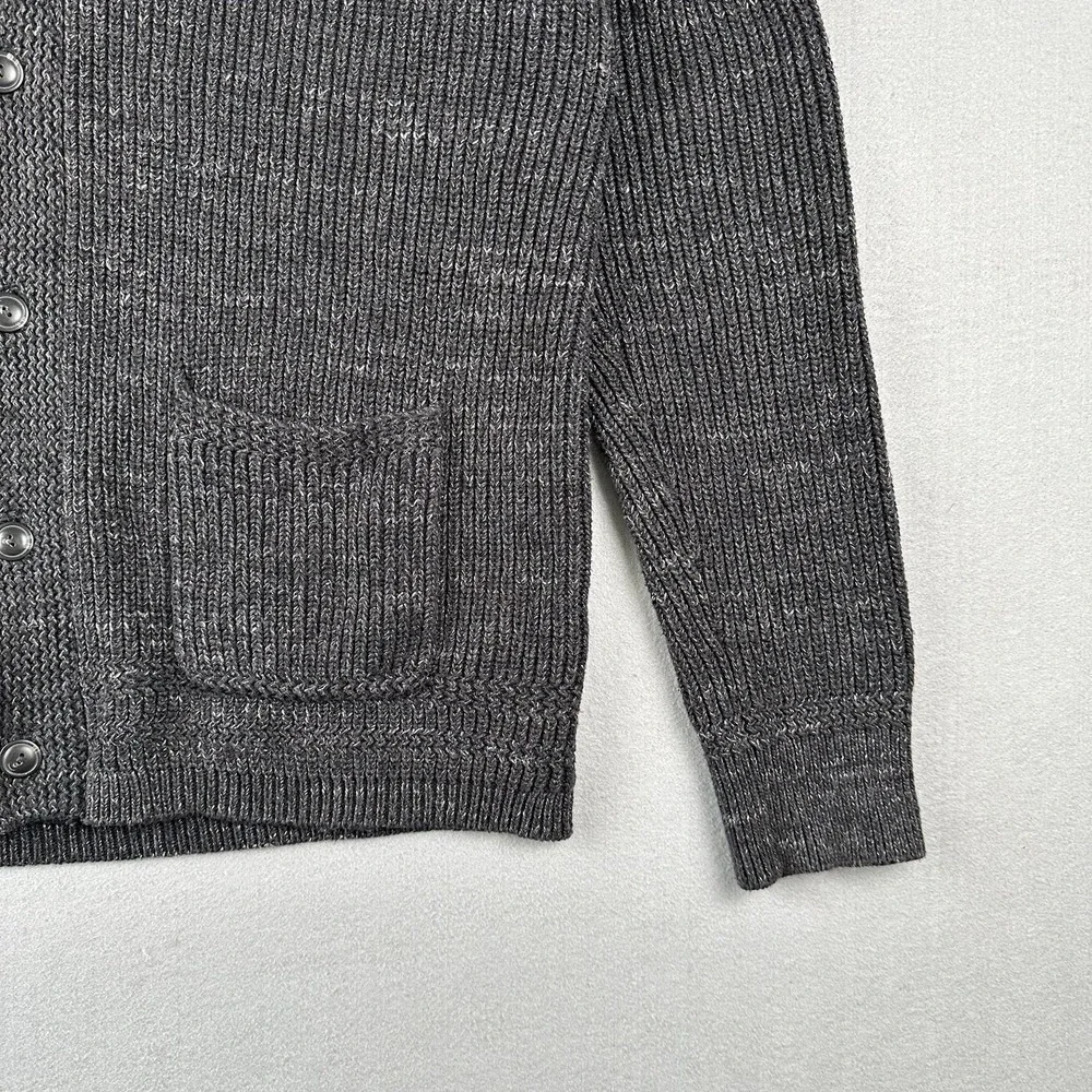 Polo Ralph Lauren Shawl Collar Cardigan Sweater Men's XL Heathered Gray Knit